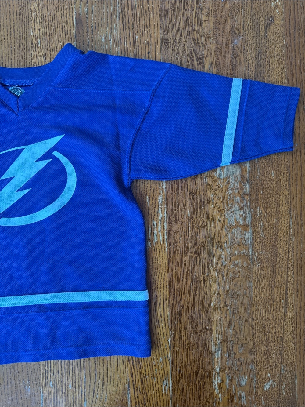NHL Royal Blue Lightning Kids Hockey Jersey - Picture 4 of 8